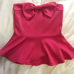 Bow peplum